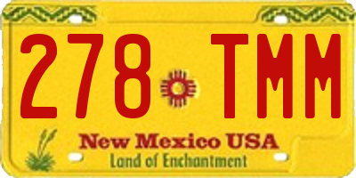 NM license plate 278TMM