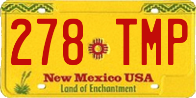 NM license plate 278TMP