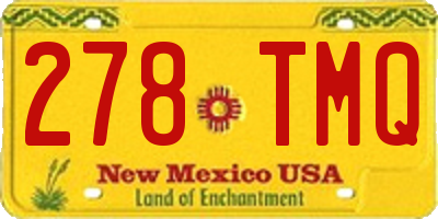 NM license plate 278TMQ