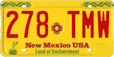 NM license plate 278TMW