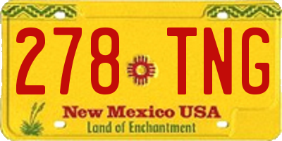 NM license plate 278TNG