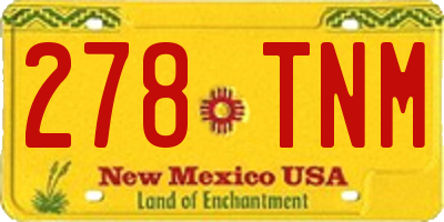 NM license plate 278TNM