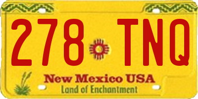NM license plate 278TNQ