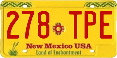 NM license plate 278TPE