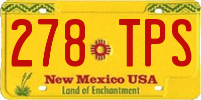 NM license plate 278TPS