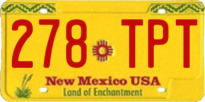 NM license plate 278TPT
