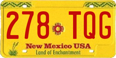 NM license plate 278TQG