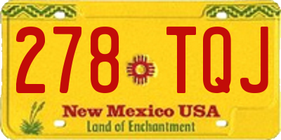 NM license plate 278TQJ