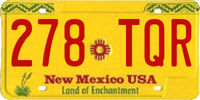 NM license plate 278TQR