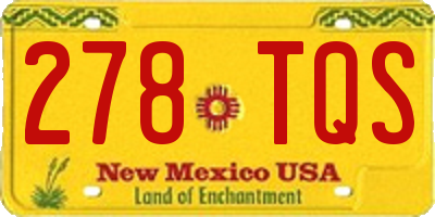 NM license plate 278TQS