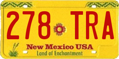 NM license plate 278TRA