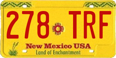 NM license plate 278TRF