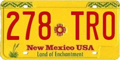 NM license plate 278TRO
