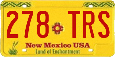NM license plate 278TRS