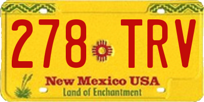 NM license plate 278TRV