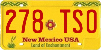 NM license plate 278TSO