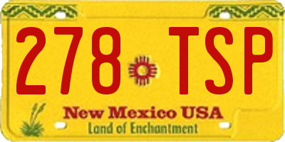 NM license plate 278TSP