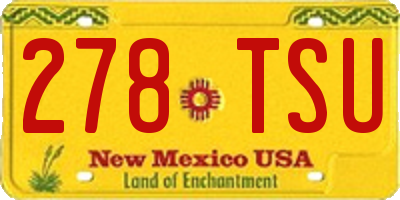 NM license plate 278TSU