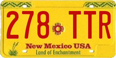 NM license plate 278TTR