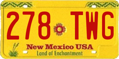 NM license plate 278TWG