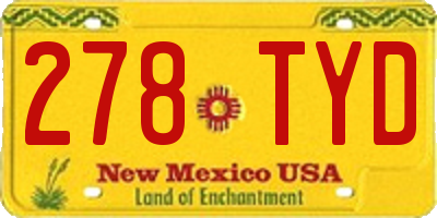 NM license plate 278TYD