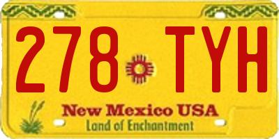 NM license plate 278TYH