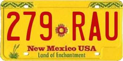 NM license plate 279RAU