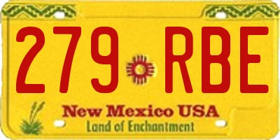 NM license plate 279RBE