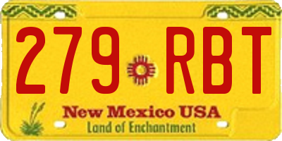NM license plate 279RBT