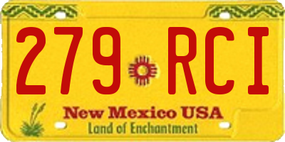 NM license plate 279RCI
