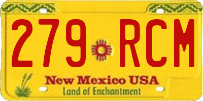 NM license plate 279RCM
