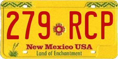 NM license plate 279RCP