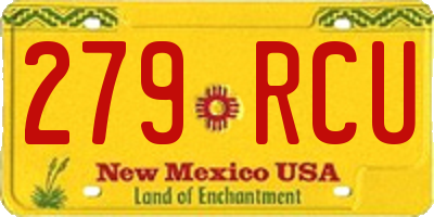 NM license plate 279RCU