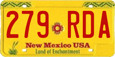 NM license plate 279RDA
