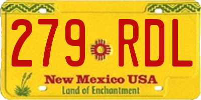 NM license plate 279RDL