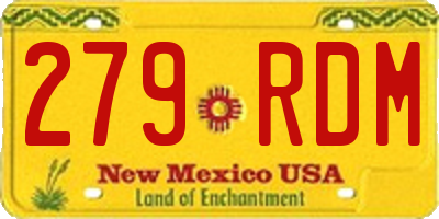 NM license plate 279RDM