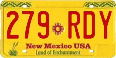 NM license plate 279RDY