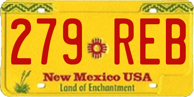 NM license plate 279REB
