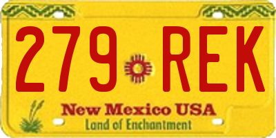 NM license plate 279REK