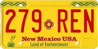 NM license plate 279REN