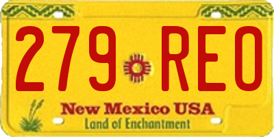 NM license plate 279REO
