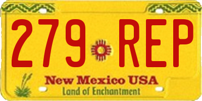 NM license plate 279REP