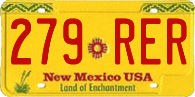 NM license plate 279RER