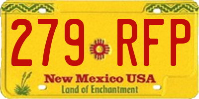 NM license plate 279RFP