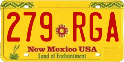 NM license plate 279RGA