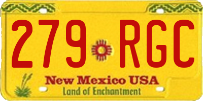 NM license plate 279RGC