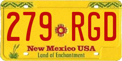 NM license plate 279RGD