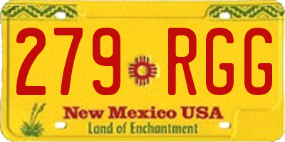 NM license plate 279RGG