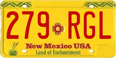 NM license plate 279RGL