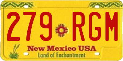 NM license plate 279RGM